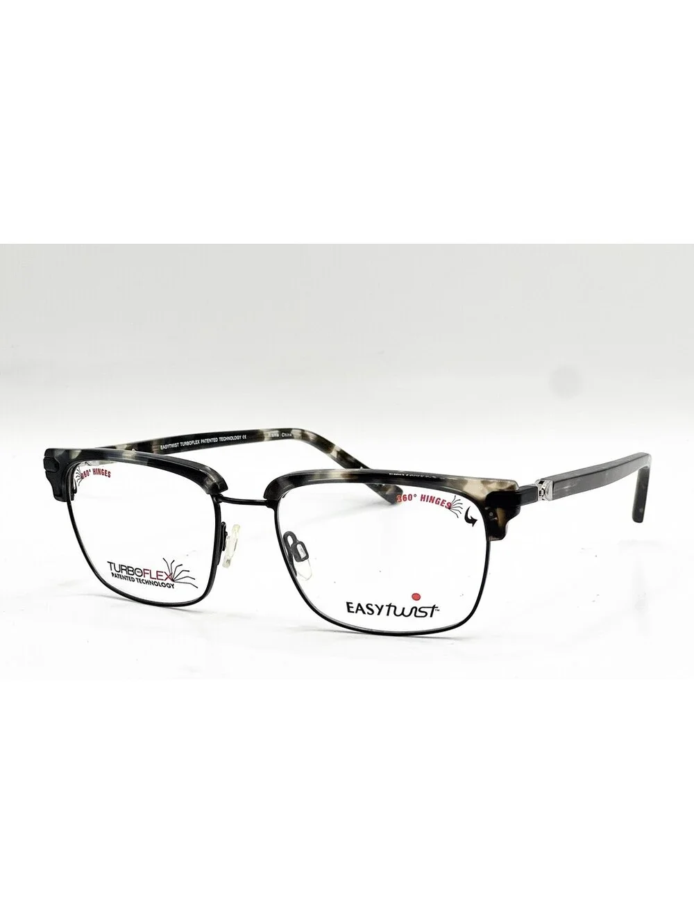 Easytwist Et993 20 Demi Brown Dark Grey Authentic Eyeglasses 53-18-140